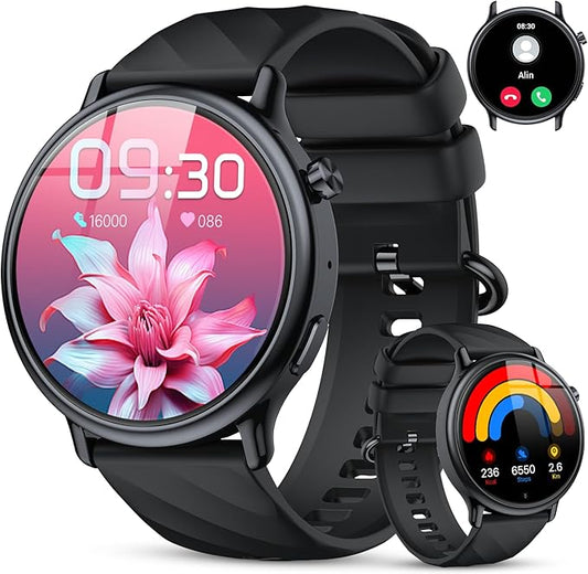 Smart Watch for Women Fitness Tracker: Waterproof Digital Mens Watches Make Answer Call Smartwatch for Android Phone iPhone Samsung Compatible Step Running Pedometer Sleep SpO2 Heart Rate Monitor