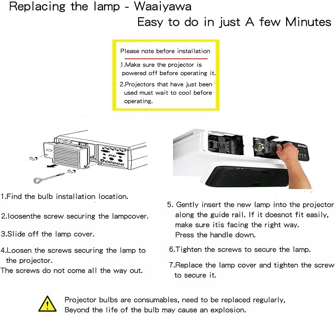 for Epson H838A H838B H838C Projector Lamp(Powered by Philips OEM Bulb) - 1 Year Warranty
