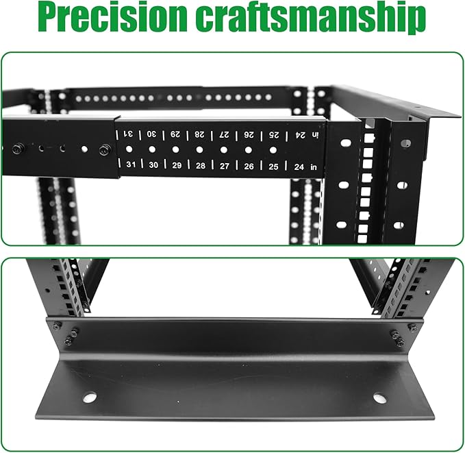 4-Post 42U Open Frame Server Rack for 19" IT Network Equipment & A/V Devices，22"-34" Adjustable Depth，Heavy Duty Free Standing Rack for Servers & AV Gear 4POST-N42U
