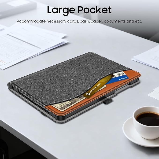 Fintie Case for Samsung Galaxy Tab A9 Plus/A9+ 5G 11 Inch 2023 Model (SM-X210/X216/X218), Multi-Angle Viewing Smart Stand Back Cover with Pocket Auto Wake/Sleep, Denim Gray