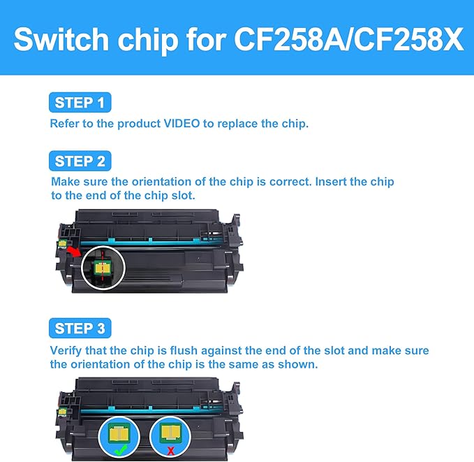 LCL CF258X 58X Toner Cartridge Black High Yield Replacement for HP 58X CF258X 58A CF258A Toner for HP Laserjet Pro M304 M404n M404dn M404dw and MFP M428fdw M428fdn M428dw Printer (2-Pack, NO Chip)