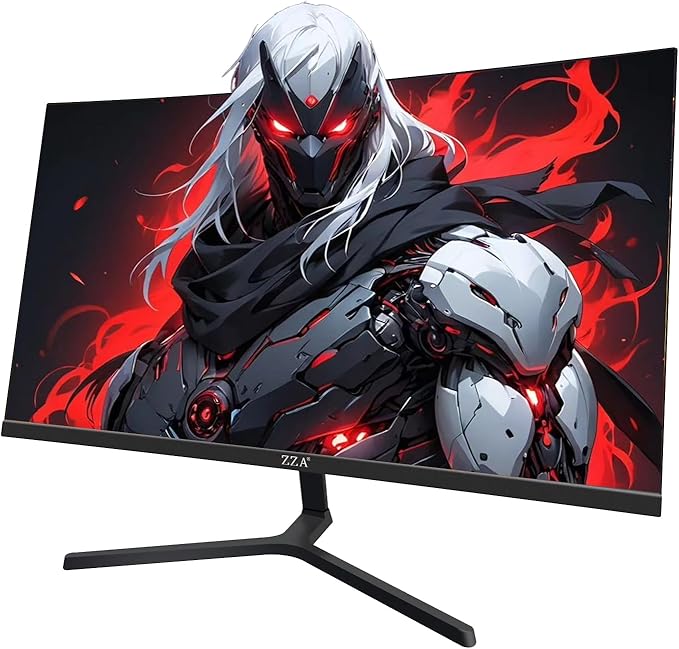 ZZA 24 Inch 200hz/180hz Curved Gaming Monitor, FHD 1080P Frameless Computer Screen, AMD FreeSync, Low Motion Blur, Eye Care for Home Office & PS5, DisplayPort & HDMI, VESA Mount - Black