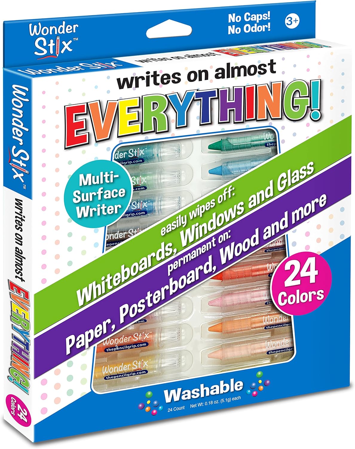 Wonder Stix Pastel Colors Dustless Chalk Crayon 24 pack