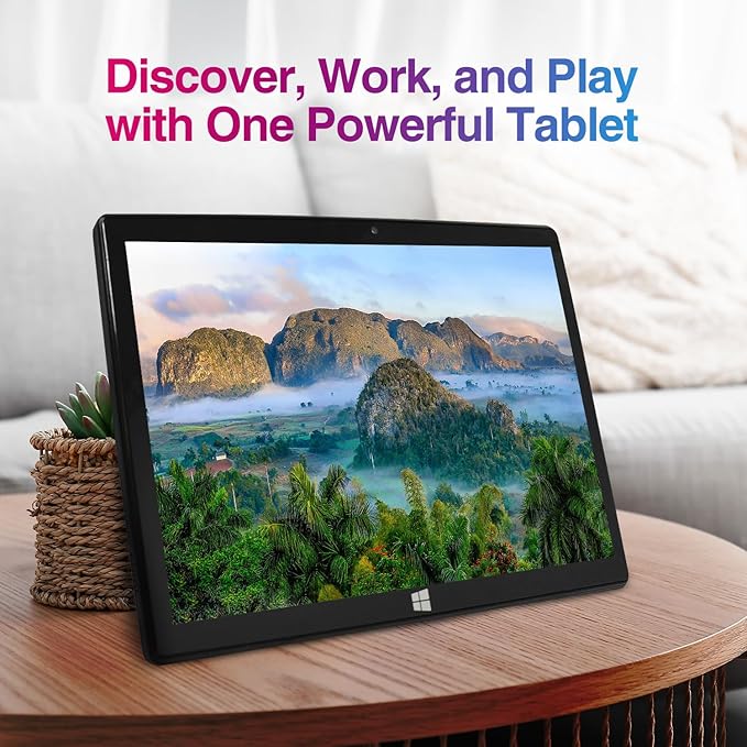 Fusion5 10.1" Windows 11 Tablet PC - FWIN232 Plus Ultra Slim Windows Tablet Computer - Intel 13th Gen, 8GB RAM, Full HD 10 Inch Display, 5G WiFi, USB 3.0, Micro HDMI, Dual Cameras, Bluetooth