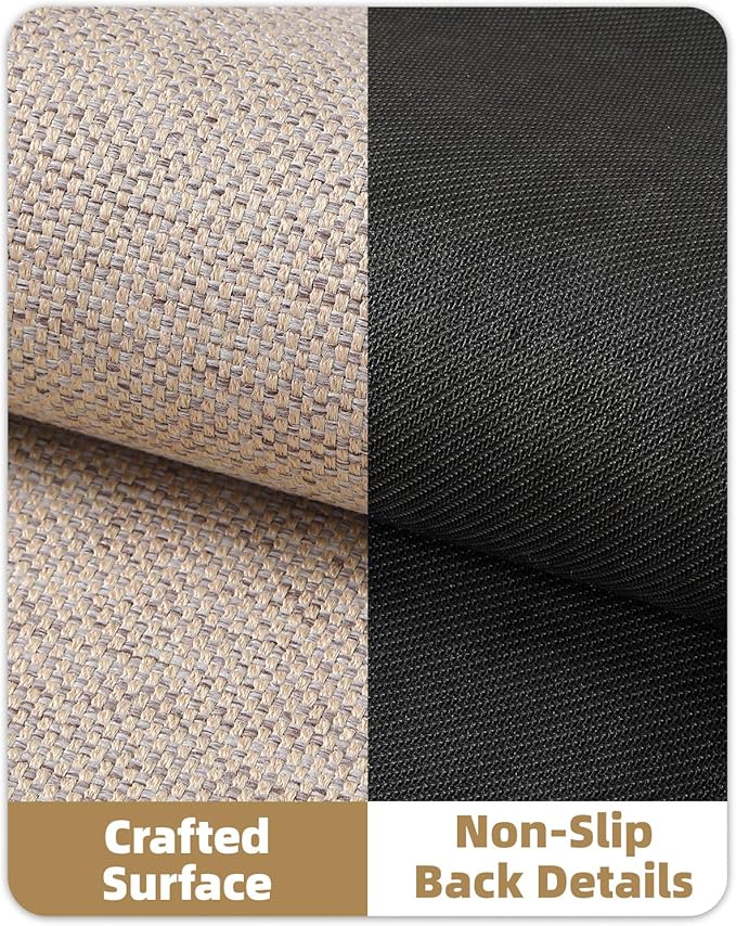 Color&Geometry Front Door Mat Indoor 48"x72", Ultra Non Slip Rubber Backed Dirt Trapper, Low Profile Thin washable, Easy Clean Entry Entryway Rug Door Mat Indoor Entrance, Khaki (Rolled-up NO Creases)