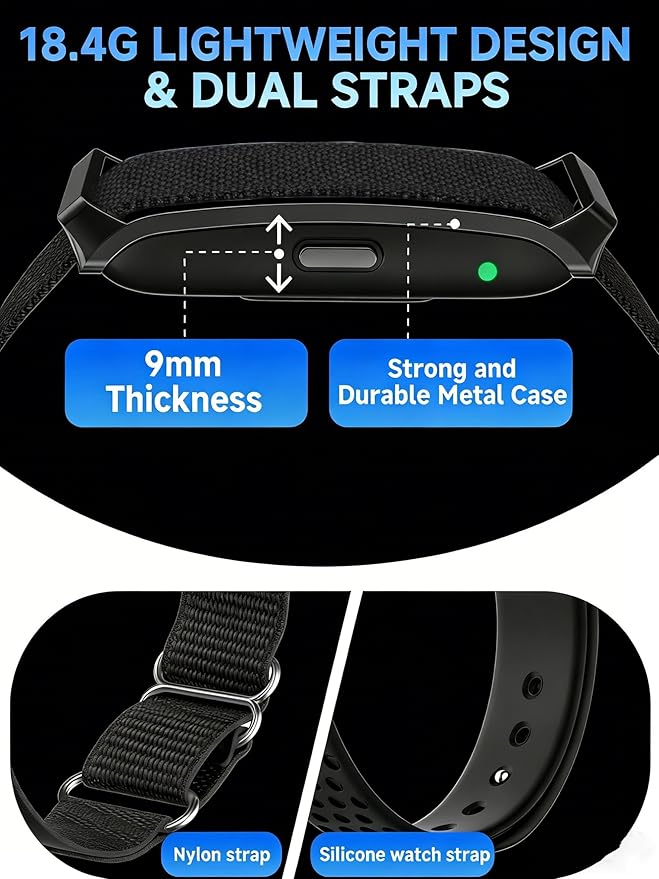 Smart Bracelet for Men Women, Health Activity Fitness Trackers, 24/7 Continuous Blood Pressure/Heart Rate Monitor, 24H Sleep Tracker,170+ Sports Modes Fitness Tracker, Smart Band with Free APP 2 Bands