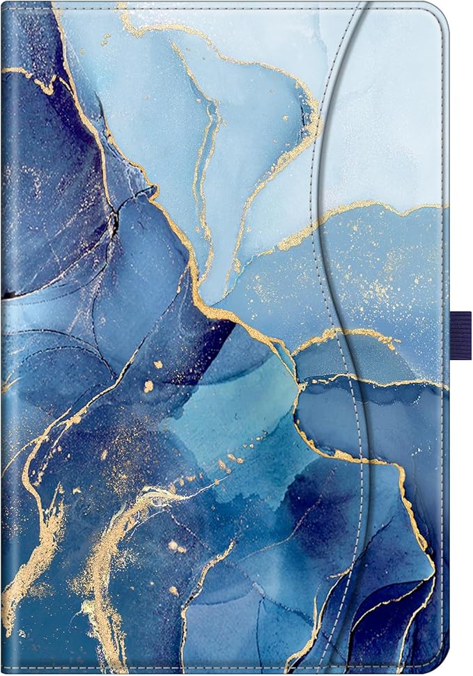Fintie Case for Samsung Galaxy Tab A9 Plus/A9+ 5G 11 Inch 2023 Model (SM-X210/X216/X218), Multi-Angle Viewing Smart Stand Back Cover with Pocket Auto Wake/Sleep, Ocean Marble