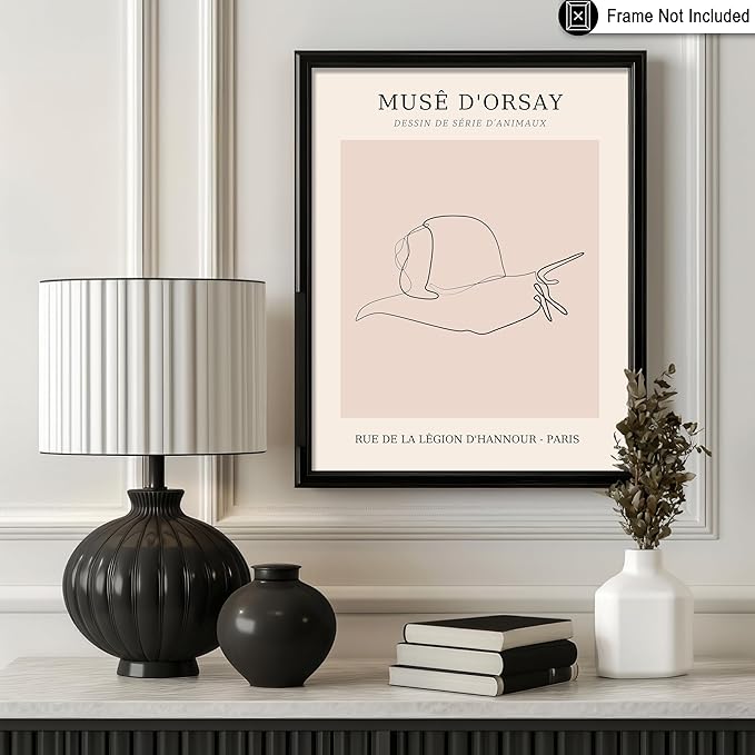 Poster Master Vintage Poster - Retro One Line Snail Drawing Print - Snail Line Art - Minimal Gift for Men, Women, Animal Lover - Abstract Wall Decor for Home, Office - 16x20 UNFRAMED Wall Art