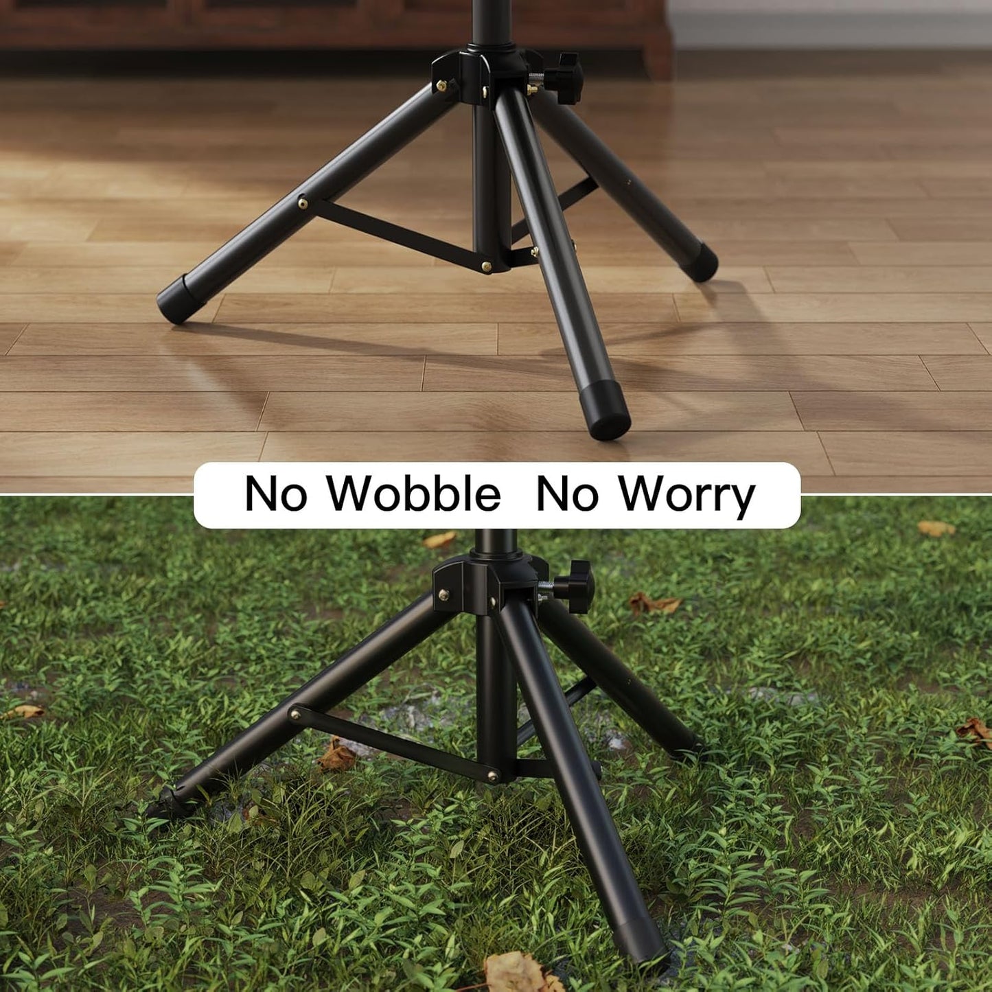AMADA HOMEFURNISHING Height Adjustable Projector Tripod Stand for 26 to 51 in, Foldable Laptop Tripod Stand, Portable Outdoor Projector Stand for Laptop, Projector, DJ, or Sheet Music-AMPS02