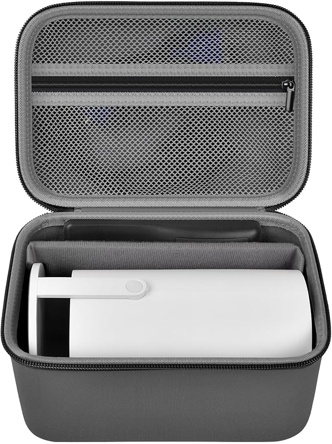 Mini Projector Case Compatible with Magcubic HY300 Pro+ / HY300PRO for ENUOSUMA for Alwtniet Portable Projector 4K 1080P Support, Storage Holder Organizer for Accessories - Dark Gray (Bag Only)