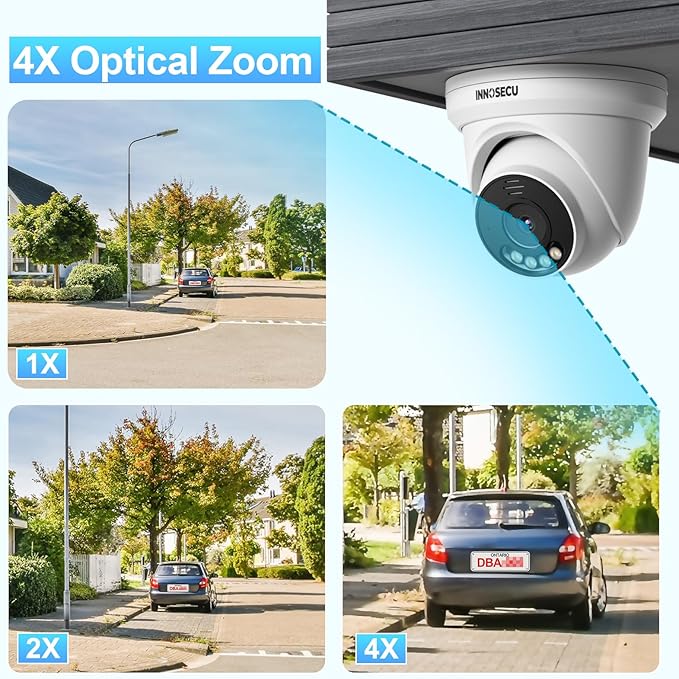 UltraHD 12MP AI PoE Camera @30fps, IP Security Camera Outdoor Waterproof IP67, Smart Dual Light Color Night Vision, 4mm Lens, Two Way Audio, Face Detection, Human/Vehicle Detection,IND12HD99A
