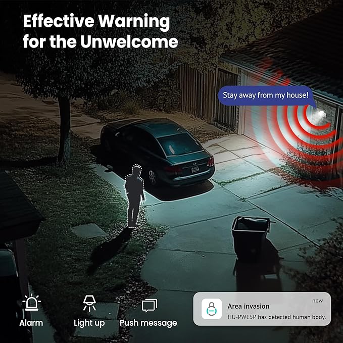 Hugolog 3K 5MP Outdoor Indoor Security Cameras for Home Security, Home Camera with Starlight Color Night Vision,Built-in Spotlight,Motion Detection,2-Way Talk,US Cloud & Local Storage,Works with Alexa