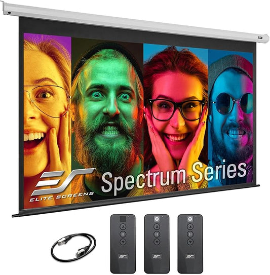 Elite Screens Spectrum, 90-INCH Diag 16:10, Motorized Projector Screen Movie Home Theater Gaming 4K/8K Ultra HD Ready, ELECTRIC90X2