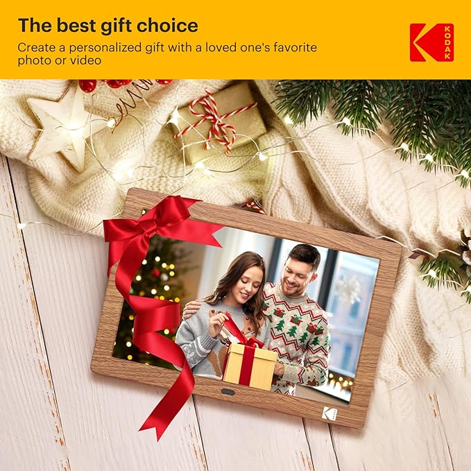 KODAK 8 Inch Digital Picture Frame with Remote Control,1280 * 800 IPS HD Screen Digital Photo Frame, Auto-Rotate,Easy Operated Programmable Auto On/Off, NO WiFi