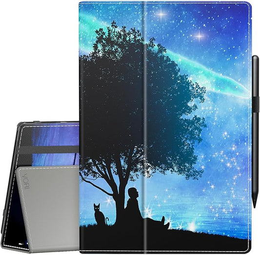 VORI Case for All-New Amazon Kindle Fire HD 10 Tablet (13th/11th Generation 2023/2021 Release) and Fire HD 10 Plus - Slim Folding Stand Folio Cover with Auto Wake/Sleep & Hand Strap, Dreamy Starry