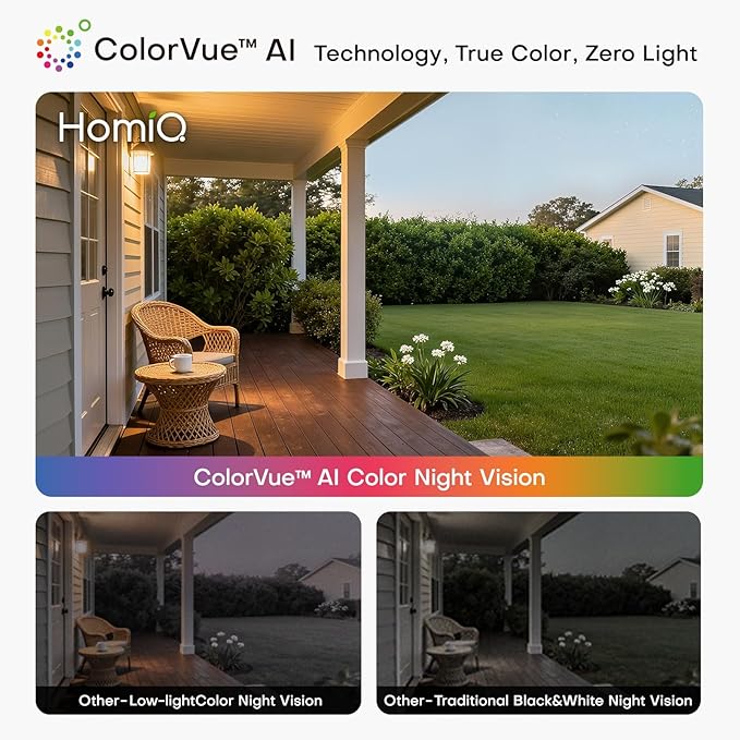 5MP 3K Window Camera for Home Security, 5G&2.4Ghz WiFi Human Detection Alert, AI Full Color Night Vision with Anti-Glare-Reflection 24/7 Events Recording, Easy Magnetic Mount for House/Apartment
