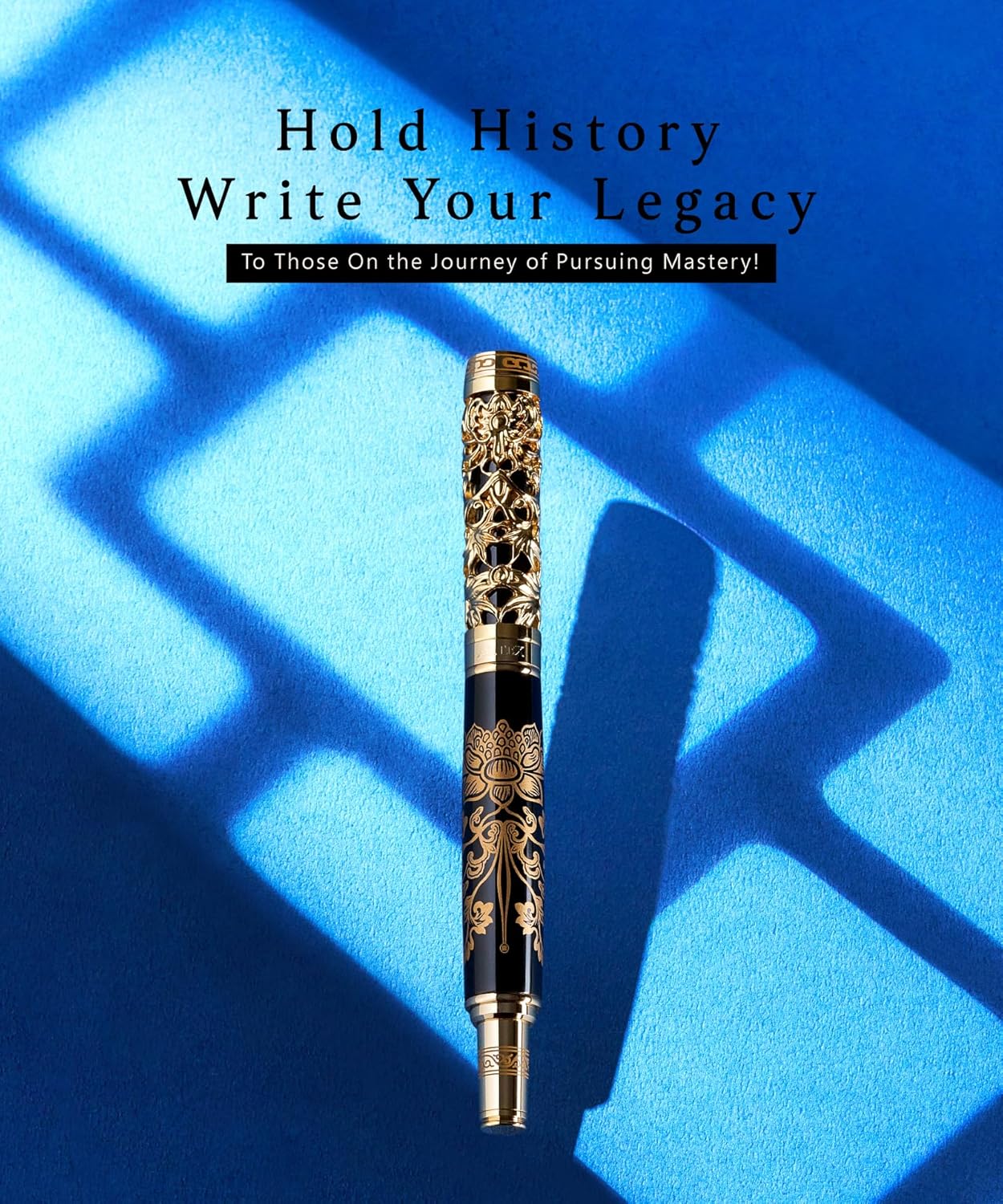 Luxury Fountain Pen Set With Stand - Museum Art Collections - Crafting Timeless Beauty - the Best Gift & Office Desk Decor, German SCHMIDT Fine Nib, Inspirational Office Desk Decor