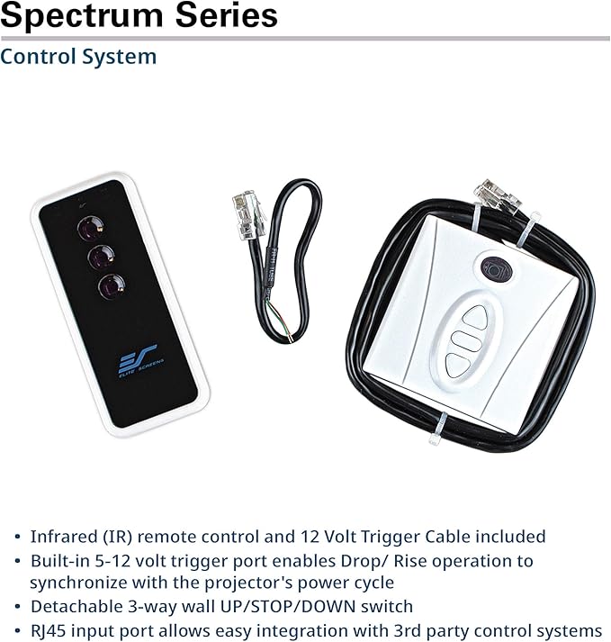 Elite Screens Spectrum, 84-inch Diag 4:3, Electric Motorized 4K/8K Ready Drop Down Projector Screen, ELECTRIC84V