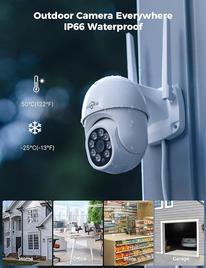 Hiseeu 5MP Wireless Security Camera System, 8PCS PTZ & Bullet Cameras with 3TB HDD, WiFi Pro & Plug-in Connection, IP66 Waterproof, Smart Motion Alerts, Long-Range Signal, 24/7 Surveillance NVR Kit