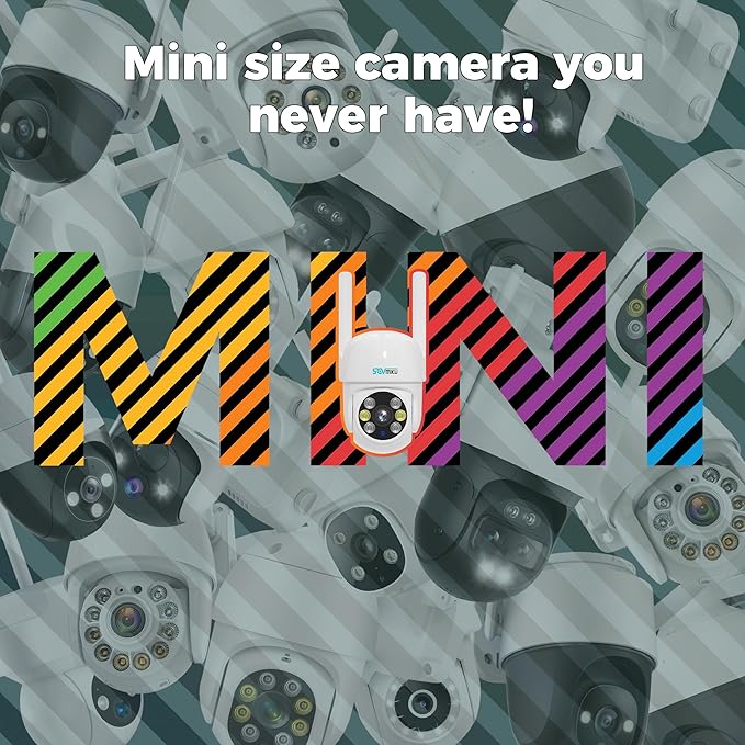SOVMIKU 2CA3 AI Auto Tracking Mini 2K Security Camera Wireless Outdoor, Two-Way Audio, 9.8Ft Power Cable, Easy to Setup, 360° View, Pan/Tilt, Color Night Vision, Audible Flashlight Alarm, SD Slot