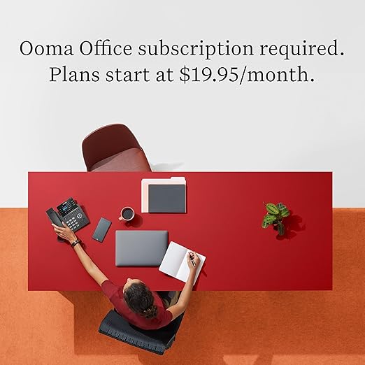 Ooma Provisioned 2602W Wi-Fi IP Desk Phone Exclusively for Ooma Office VoIP with Virtual Receptionist, Desktop and Mobile App, Video Conferencing. Subscription Required (Renewed)