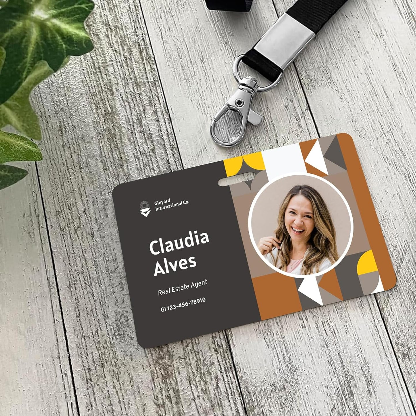 Custom Id Badge Custom Id Card Identification Badges Customizable Personalized Name Badge Customize Name Tag Photo Logo Employee Work Office Volunteer Customized Personal (Vertical-12)