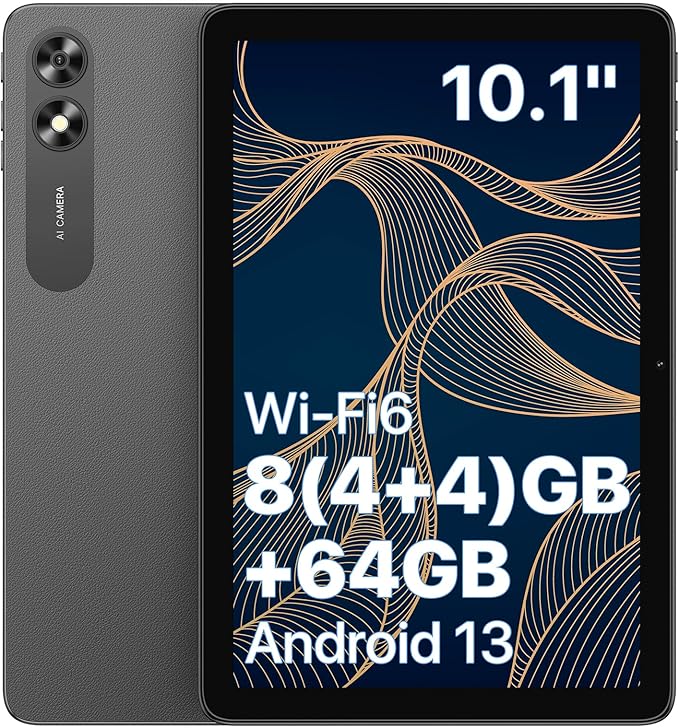UMIDIGI G2 Tab Android 13 Tablet 8(4+4) GB RAM+64GB up to 1TB 10.1 inch Tablets with Quad-Core Processor 8MP+8MP Dual Camera WiFi 6 Bluetooth 5.0 6000mAh Split Screen Android Tablette Gray