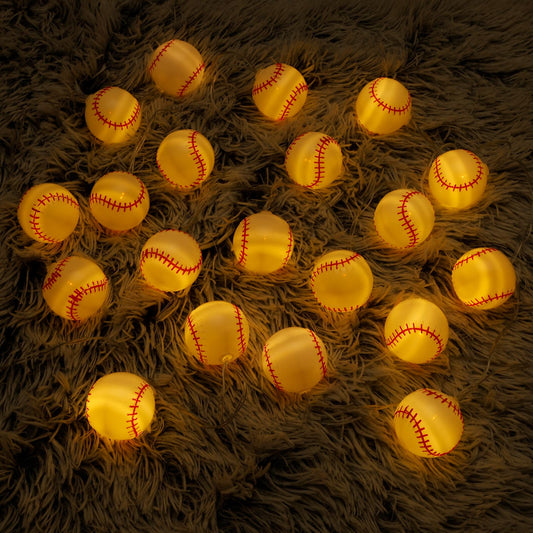 BTFO Baseball Light String, 20 Lights, Warm Light, 3m/9.84ft, Orange, Model 17004