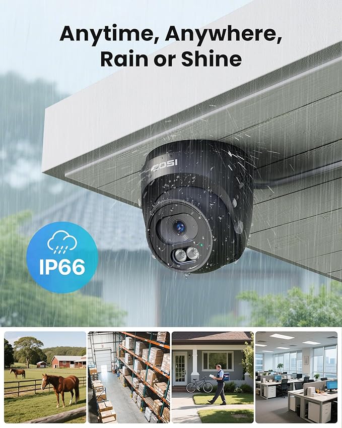 ZOSI C220 4CH 4MP QHD 2.5K PoE Home Security Camera System, 4 x 4MP(1440p) Dome IP Cameras Outdoor Indoor, Smart AI Human Detection, Two-Way Audio, 4CH 5MP 3K NVR with 1TB HDD for 24/7 Record