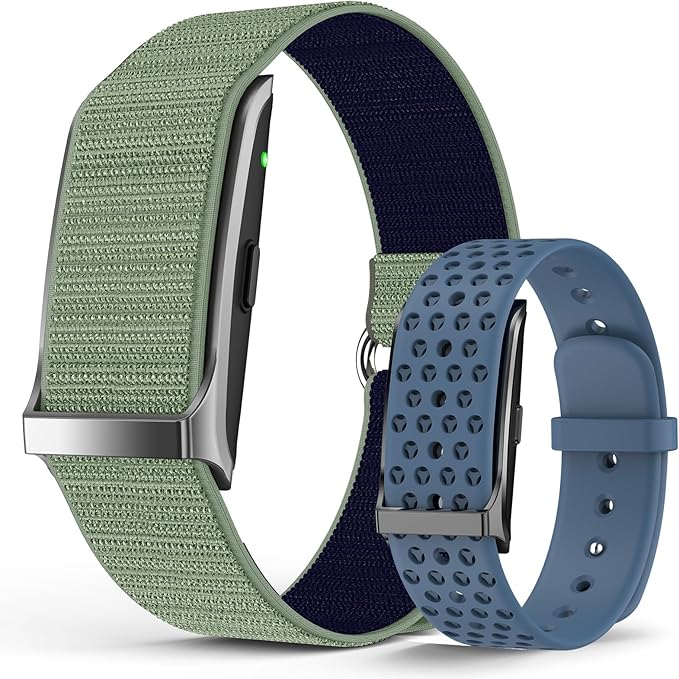 Smart Bracelet, Wearable Activity & Fitness Tracker Band, 24H Sleep Tracker, All-Day Continuous Heart Rate Blood Pressure Stress HRV Monitor, 173 Sport Modes Smart Wristband with 2 Bands, Free APP