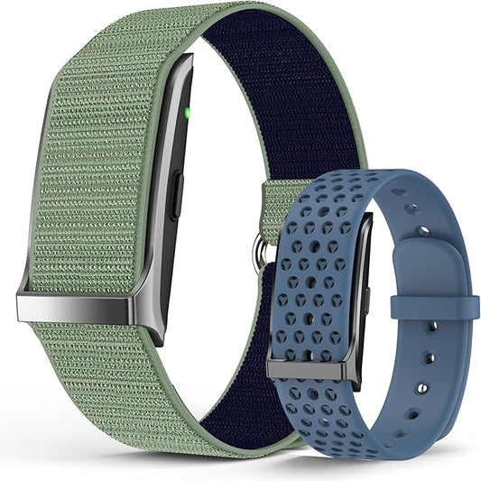 Smart Bracelet, Wearable Activity & Fitness Tracker Band, 24H Sleep Tracker, All-Day Continuous Heart Rate Blood Pressure Stress HRV Monitor, 173 Sport Modes Smart Wristband with 2 Bands, Free APP