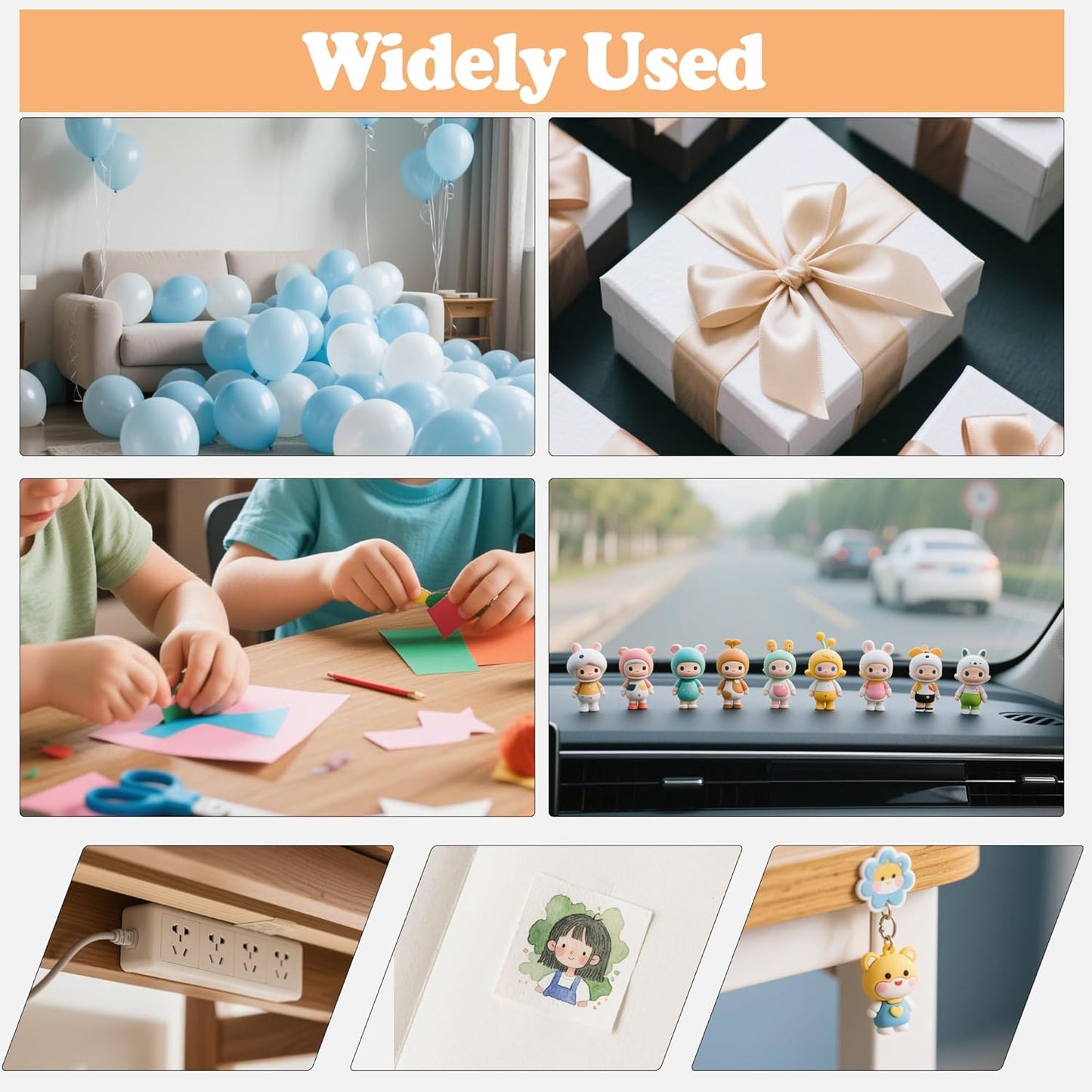 420 PCS(0.78") Double Sided Sticky Dots Removable Strong Adhesive Tack Heavy Duty Sticky Pads Putty No Traces Clear Sticky Tack for Picture, Poster, Art Craft, Decoration, Party Office Supplies
