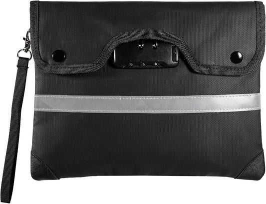 HOMELYLIFE Fireproof Docuement Bag, A5(11.4*8.5'') 6200°F Fire & Waterproof,Extra Thick Fireproof Cotton Lined for Home/Office,Secure Storage for Valuables,Cash,Contracts,Jewelry & Important Documents