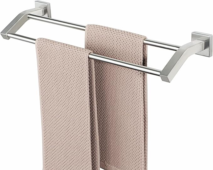 Alise Bath Double Towel Bars Towel Racks for Bathroom,Wall Mount Towel Holder Heavy Duty SUS304 Stainless Steel Towel Hanger Towel Rail,Brushed Nickel,20 Inch