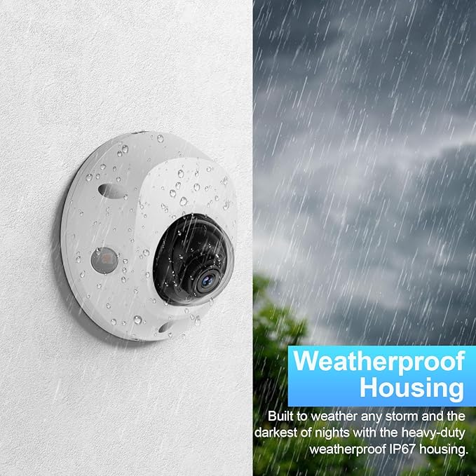 AI 8MP PoE Camera, Outdoor Vandal-Proof Dome Security IP Camera, Smart Dual Light Color Night Vision, Built-in Mic, 2.8mm Lens 110°, Face Detection, Human/Vehicle Detection, IND8ED63B
