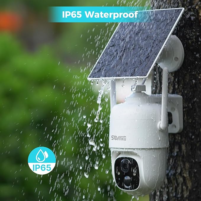 SOVMIKU C1 4G LTE Cellular Security Camera Wireless Outdoor, $14.9/Month for Unlimited Data, Easy to Setup, IP65 Waterproof, No Wi-Fi Surveillance Cam Two Way Audio, Color Night Vision, 32GB Included