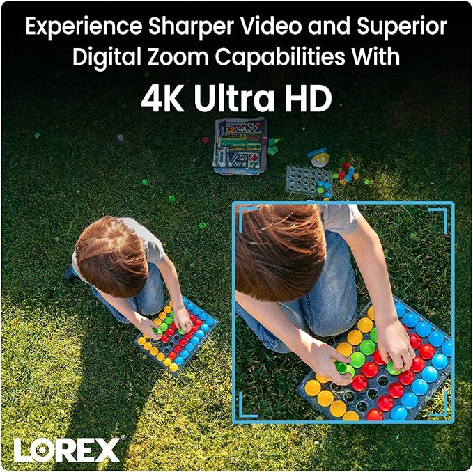 Lorex 4K Dual-Lens Outdoor Wi-Fi Security Camera | 180° Panoramic View | Smart Security Lighting | Color Night Vision | 2-Way Talk | Auto-Framing | 32GB Local Storage, No Monthly Fees | IP66 Rated