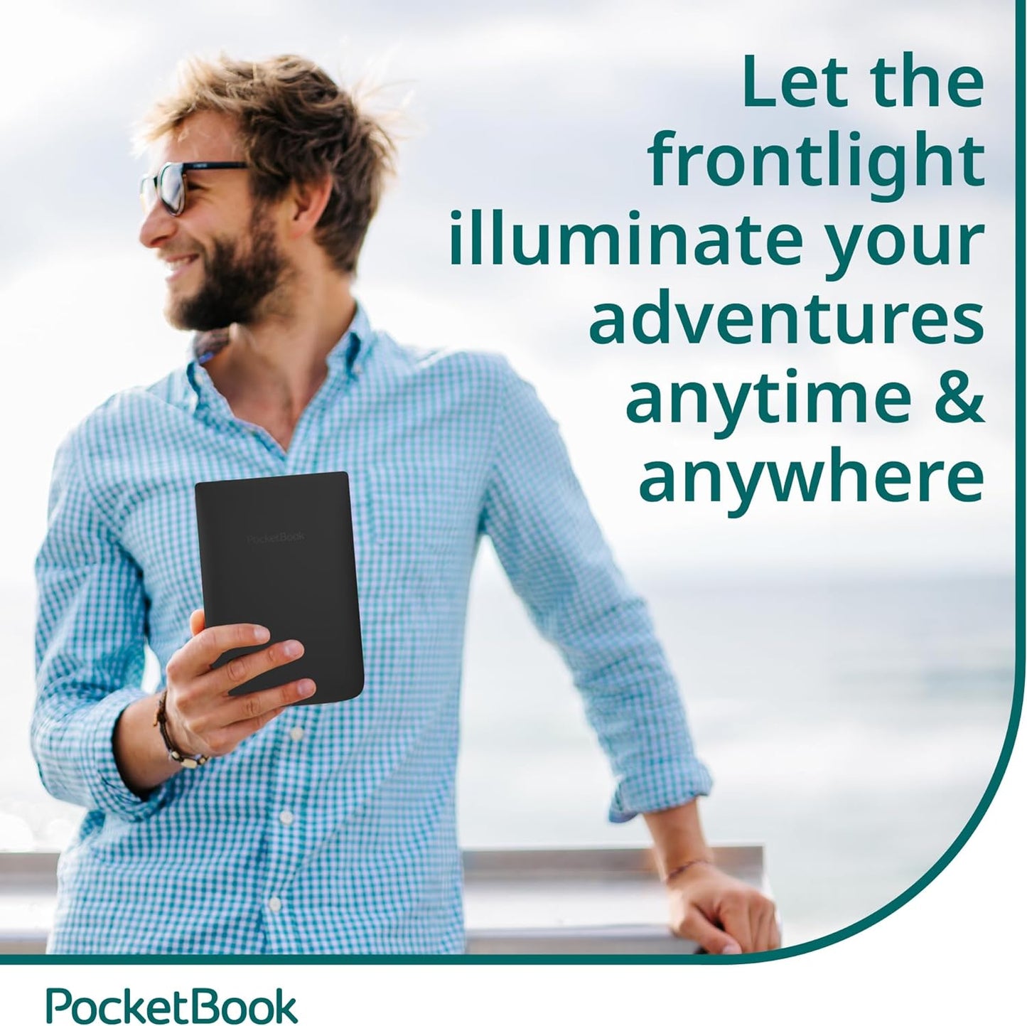 PocketBook Basic Lux 4 E-Book Reader | 6ʺ Glare-Free & Eye-Friendly E-Ink Technology | Compact & Lightweight E-Reader | Frontlight | Touchscreen | Wi-Fi | Dictionaries | Micro-SD Slot