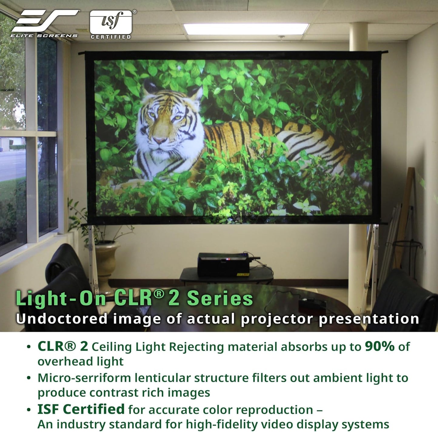Elite Screens 103-Inch Portable CLR and ALR Projector Screen with Stand, Indoor/Outdoor Use, Height Adjustable, Ambient Light Rejecting Screen for Short/Ultra Short Throw Projectors, LPS103H-CLR2-Z