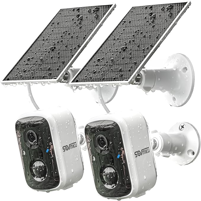 SOVMIKU 2CG3 Starlight Color Night Vision Solar Security Camera Wireless Outdoor,2-Years Free Cloud Storage,Two Way Audio,Easy to Setup, PIR Motion Detection,2.4GHz Wi-F,SD Slot,Vicohome