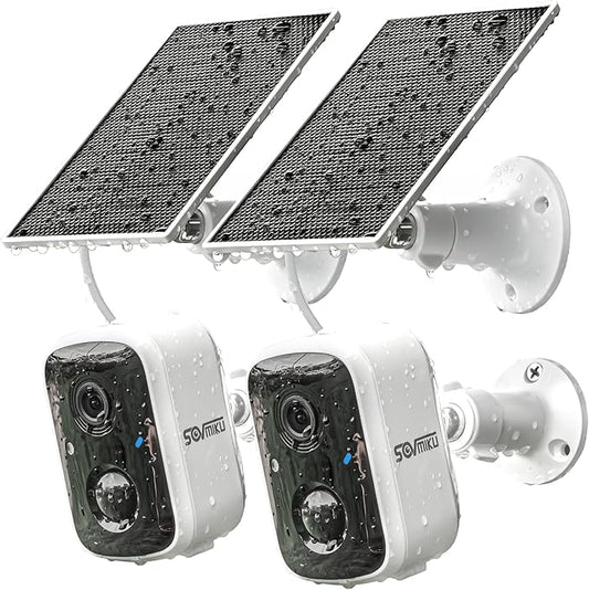 SOVMIKU 2CG3 Starlight Color Night Vision Solar Security Camera Wireless Outdoor,2-Years Free Cloud Storage,Two Way Audio,Easy to Setup, PIR Motion Detection,2.4GHz Wi-F,SD Slot,Vicohome