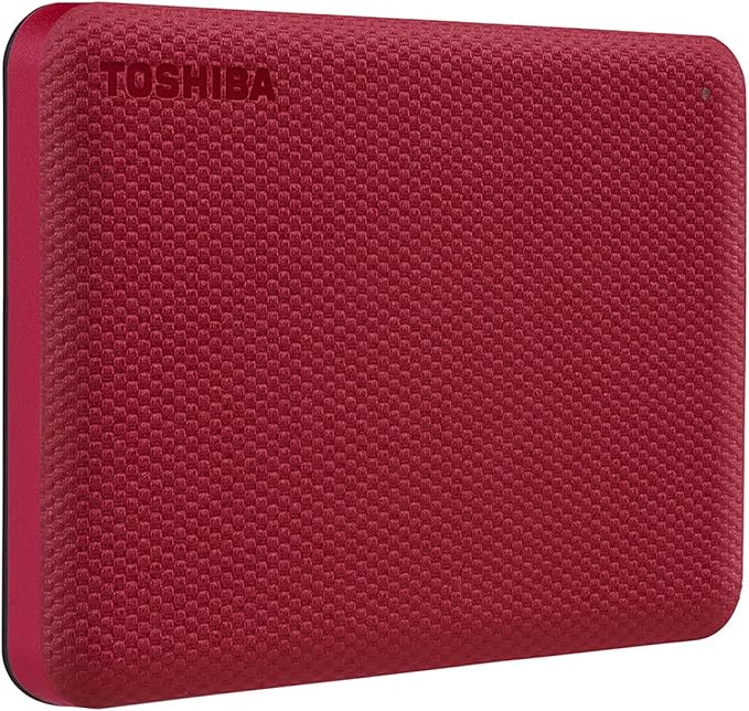 Toshiba Canvio Advance 2TB Portable External Hard Drive USB 3.0, Red - HDTCA20XR3AA