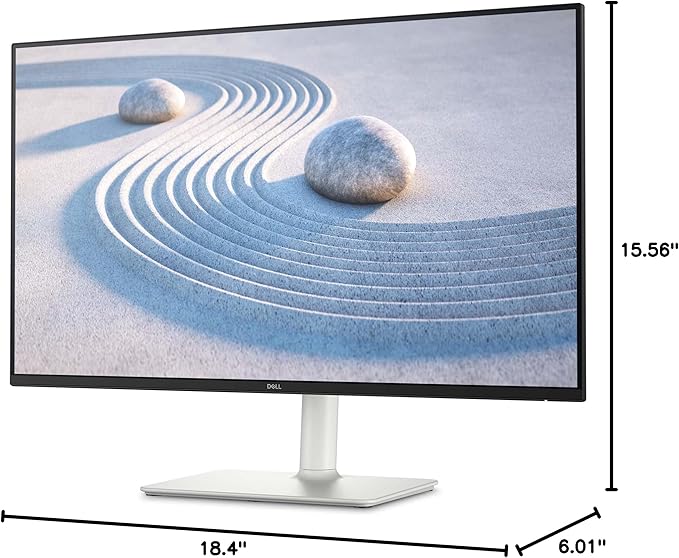 Dell S2725DS Monitor - 27 Inch, QHD (2560x2440) Display, 100Hz refresh rate, 1500:1 contrast ratio, TÜV Rheinland Eye comfort 4 Star, Integrated 2x5W speaker, Height/Tilt/Swivel/Pivot- Ash White color