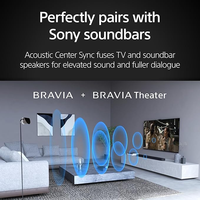 Sony BRAVIA 8 II 55 Inch TV, QD OLED, 4K Smart Google TV, XR Processor with AI Technology, Ultra Slim Design, 120hz Television, Dolby Vision/Atmos, Exclusive Features for PS5, K-55XR80M2, 2025 Model