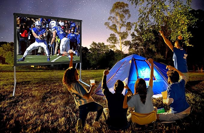 Elite Screens Yard Master 2, 100 inch Outdoor Projector Screen with Stand 16:9, 8K 4K Ultra HD 3D Fast Folding Portable Movie Theater Cinema 100" Indoor Foldable Easy Snap Projection Screen, OMS100H2