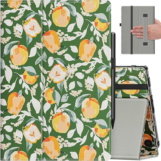 VORI Case for All-New Amazon Kindle Fire HD 10 Tablet (13th/11th Generation 2023/2021 Release) and Fire HD 10 Plus - Slim Folding Stand Folio Cover with Auto Wake/Sleep & Hand Strap, Orchard Whimsy