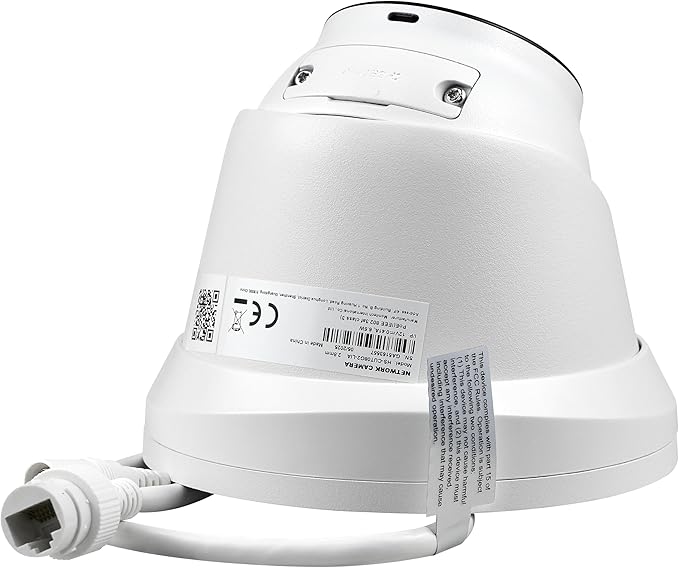 4K IP Camera Turret 8MP PoE Camera Outdoor, Security Camera with Human Vehicle Detection,98ft Color Night Vision,2.8mm 115° Wide Angle Lens,Built-in Mic,512GB Card Slot