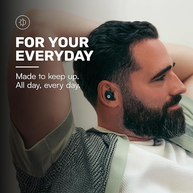 Raycon Everyday Earbuds Classic Bluetooth Wireless with Microphone - Stereo Sound, Active Noise Canceling, in-Ear Bluetooth Headset True Wireless Earbuds 32 Hours Playtime (Purple)