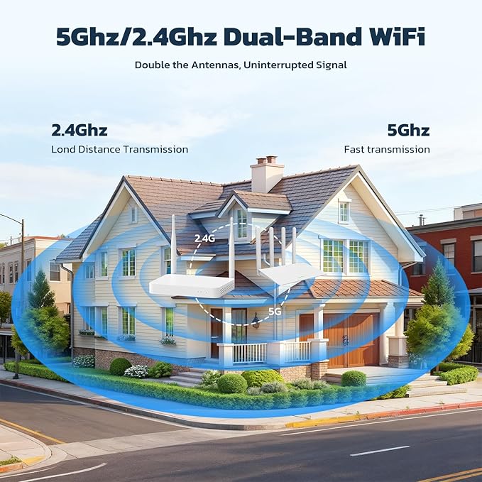 Security Cameras Wireless Outdoor,5MP Color Night Vision Home Security Camera System Wireless with Auto Tracking,Up to 10CH,360° PTZ,2-Way Audio,2.4/5GHz WiFi, for Home & Business Surveillance Kits