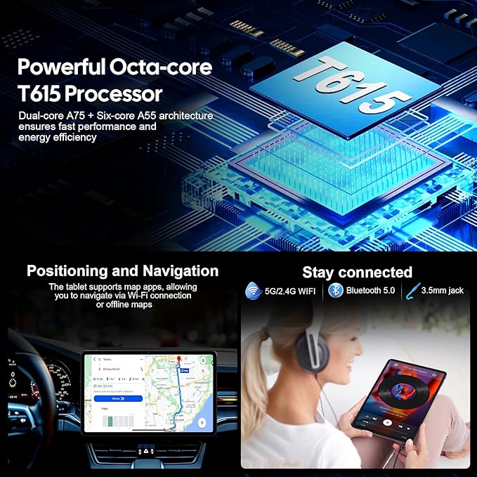 2026 12 Inch Tablet, Android 15 Tablet with Keyboard, 24GB RAM, 256GB ROM, 2TB Expand, 2000x1200 Screen, Octa-Core, 8+16MP Camera, 8000mAh, 5G Wifi, 2K Tablet with Case, Stylus, Mouse (Pink Case)